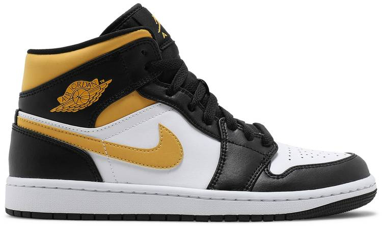 Air Jordan 1 Mid Black University Gold 554724-177